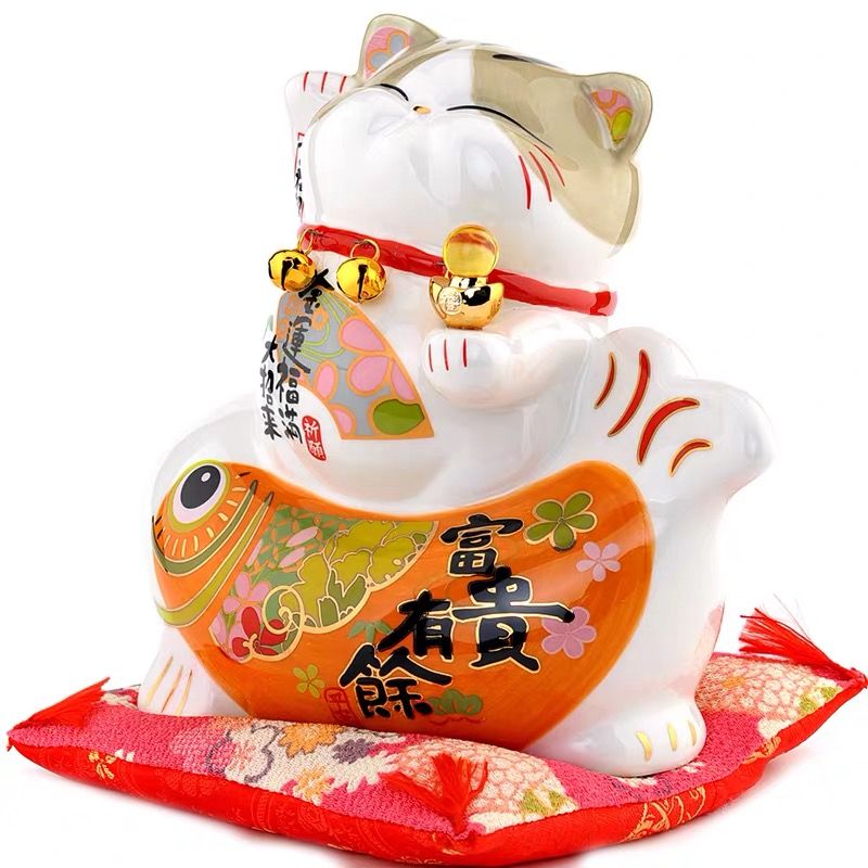 mèo ú cưỡi cá chép 23cm