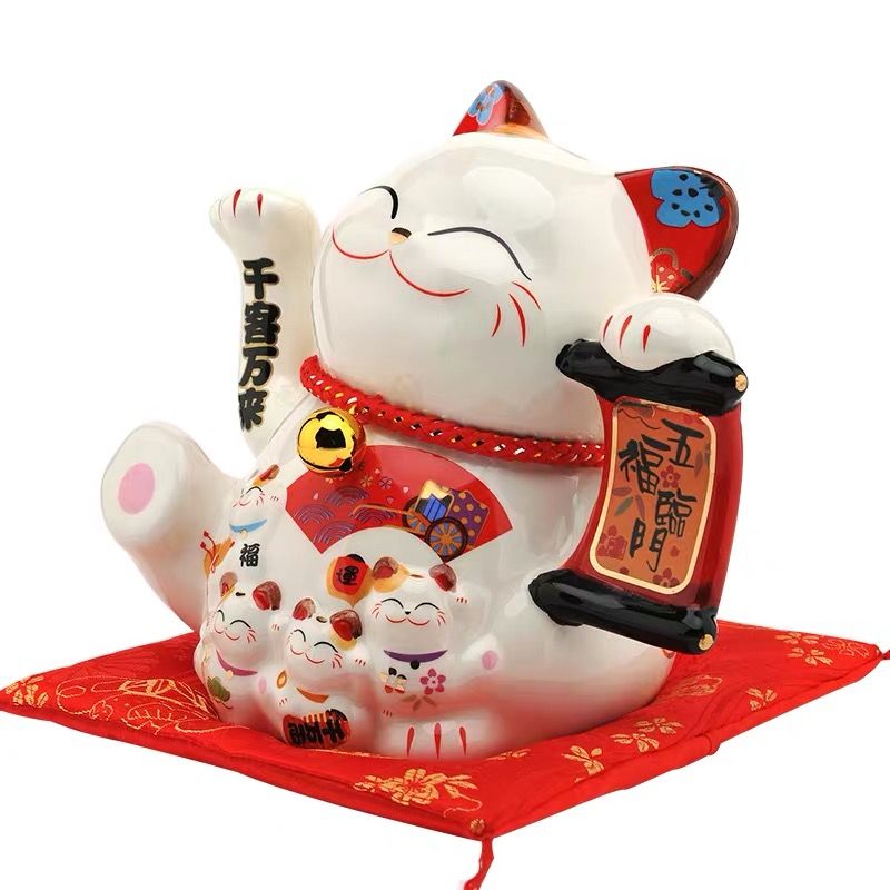 Mèo vẫy tay ngũ phúc lâm môn 19cm