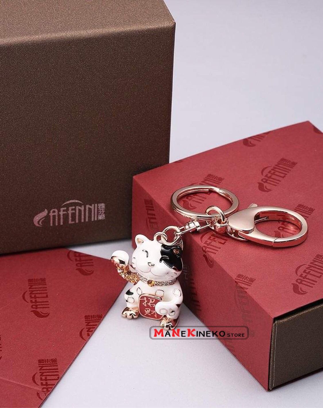 Móc khoá xe Mèo thần tài