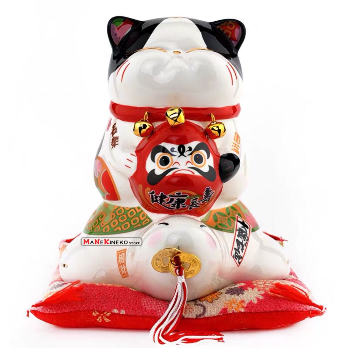 Mèo ú cưỡi rùa 22cm