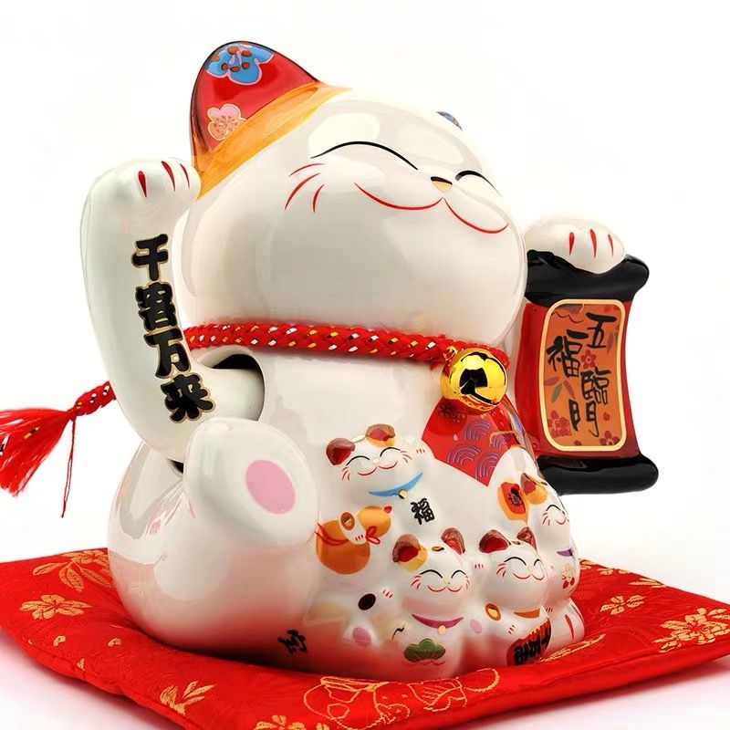 Mèo vẫy tay ngũ phúc lâm môn 19cm