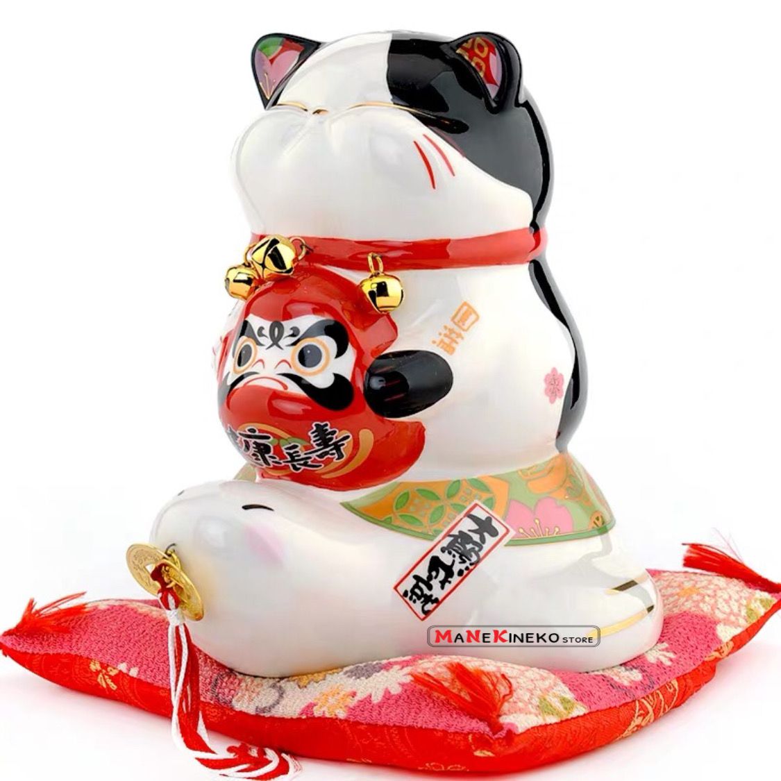 Mèo ú cưỡi rùa 22cm