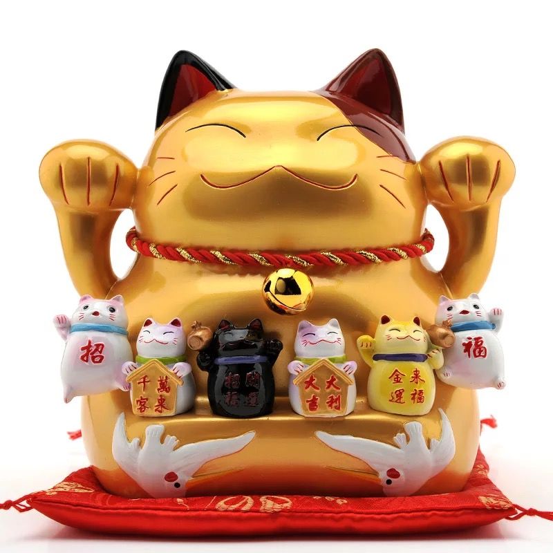 Mèo vàng lục phúc 18cm