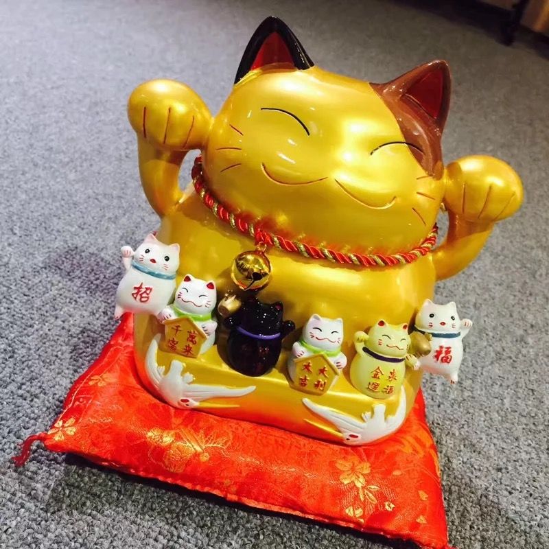 Mèo vàng lục phúc 18cm