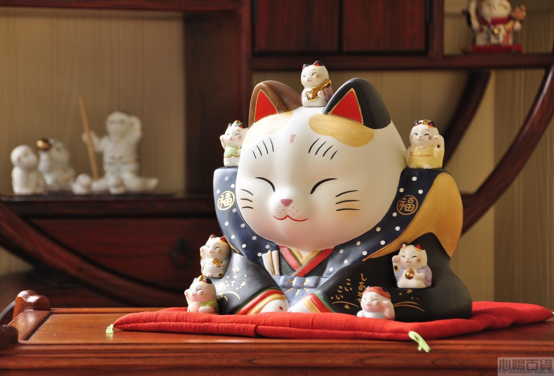 Mèo fukuske thất phúc thần 23cm