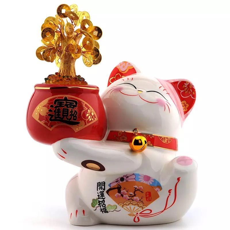Mèo mang cây tài lộc size to