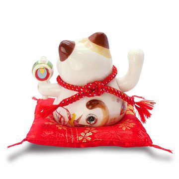 Mèo vẫy tay cầm trống mini