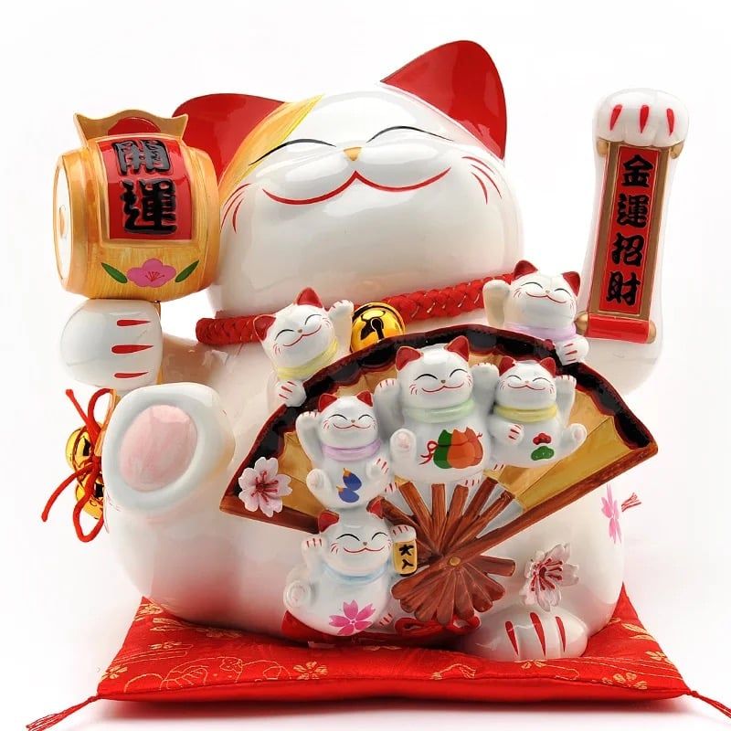  Neko quạt May Mắn 25cm 