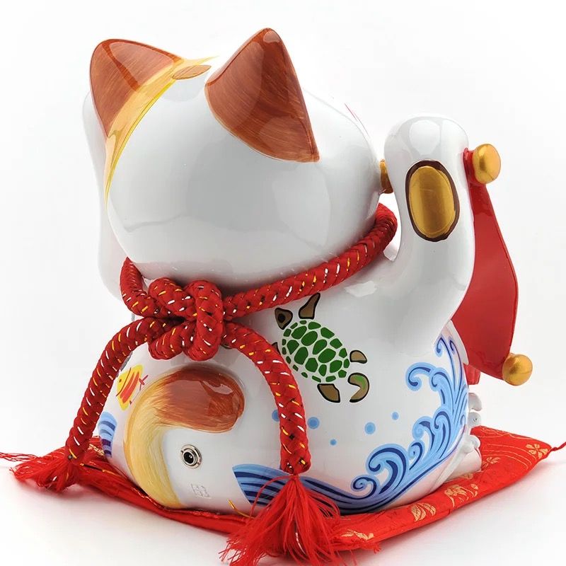 Mèo vẫy tay thuyền châu báu 26cm