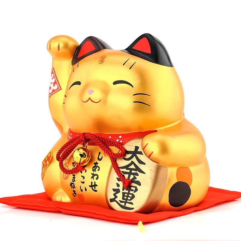 Mèo vàng thương hiệu đeo bao tiền