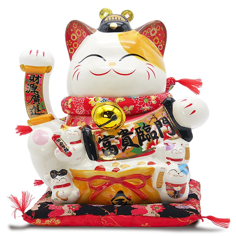 mèo vẫy tay phú quý lâm môn 27cm