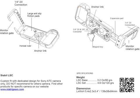 Stabil LSC - L Plate (Bracket) for Sony A7C