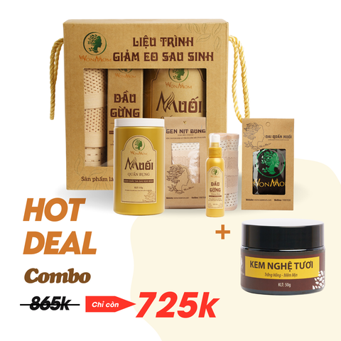  [Sale off] Combo Liệu trình giảm eo và Kem nghệ tươi dưỡng trắng da mặt 