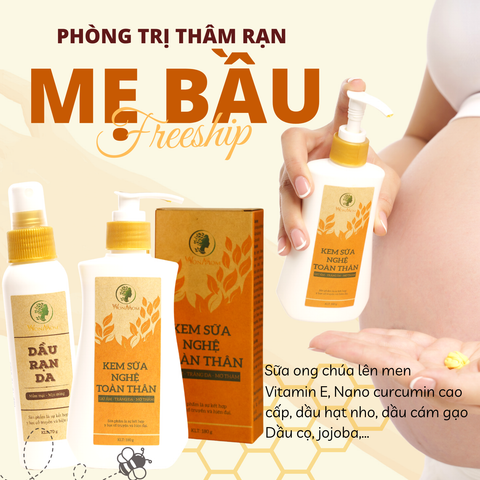  Bộ đôi ngăn ngừa và trị thâm rạn - Trắng hồng da toàn thân 