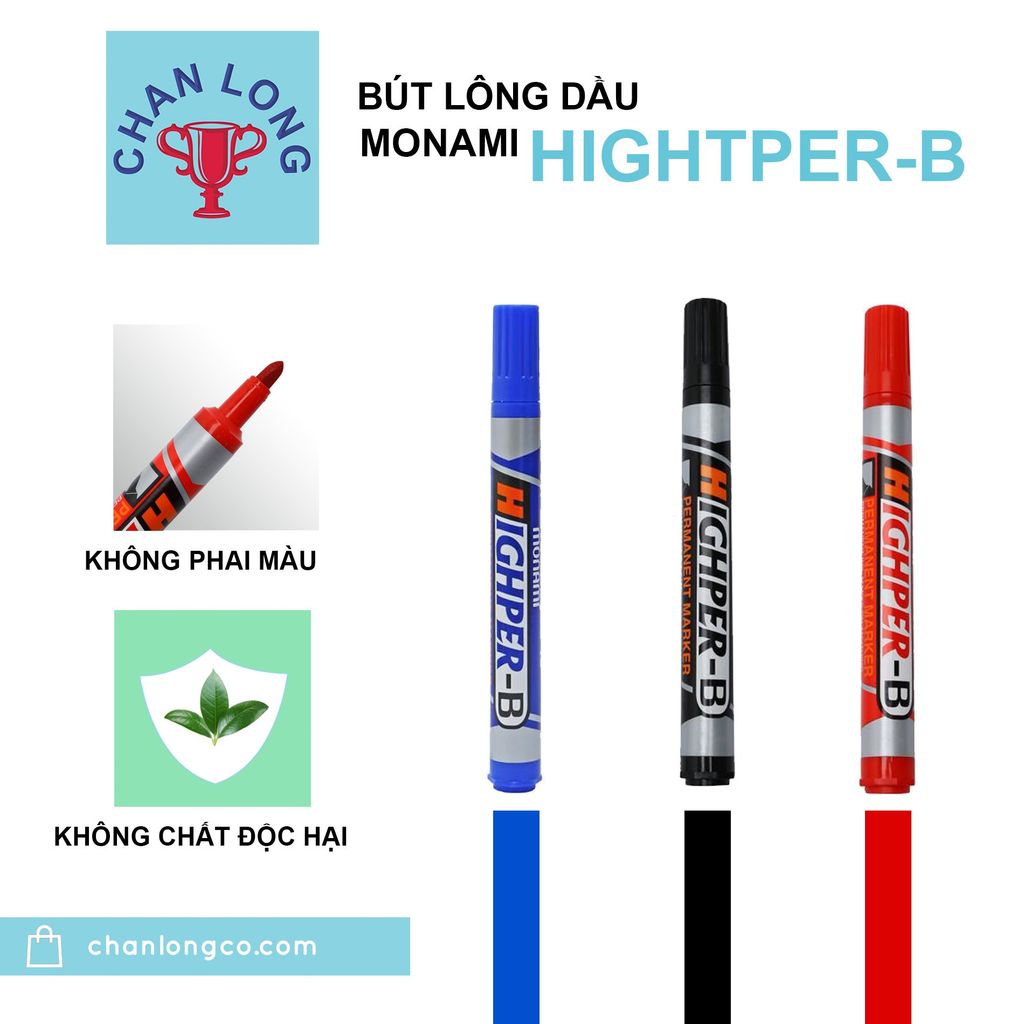 Bút Lông Dầu Monami Highper-B - Xanh