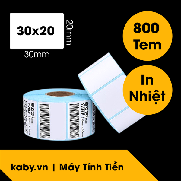 giấy in mã vạch 30x20 mm 3x2 cm giấy in tem nhãn