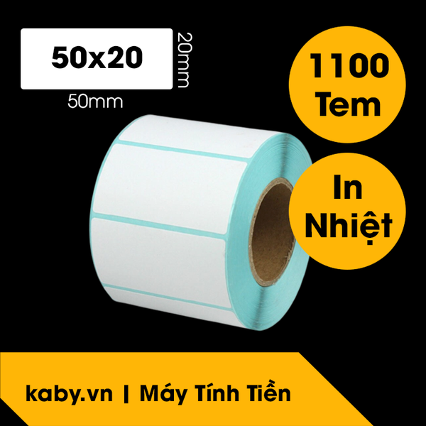 giấy in mã vạch giấy in tem nhãn decal nhiệt 50x20 mm 5x2 cm