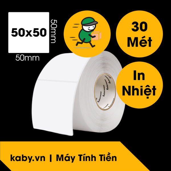 giấy in mã vạch GHTK giấy in tem 50x50 mm 5x5cm giao hàng tiết kiệm