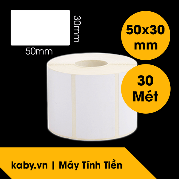 giấy in tem trà sữa giấy in mã vạch 50x30 5x3