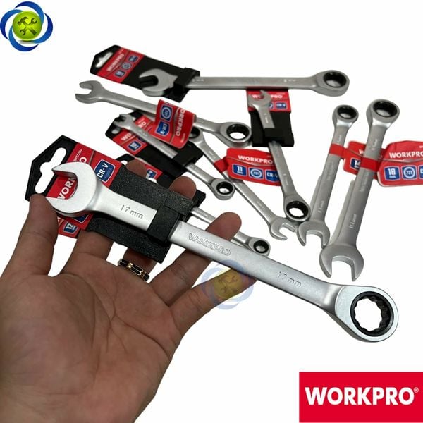 Cờ lê vòng miệng tự động Workpro thép CR-V các size lẻ (8-19mm)