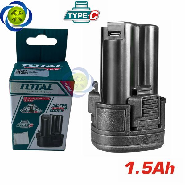 Pin Total 12V Lithium Total TBLI12153 1.5Ah Cổng sạc USB loại C tiện dụng