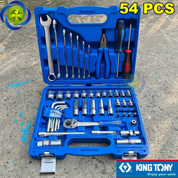Bộ dụng cụ 54 chi tiết Kingtony 3054MR (loai 3/8 Inch) tuýp 12 cạnh