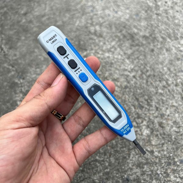 Bút thử điện C-MART L0034 - màn hình hiển thị điện áp