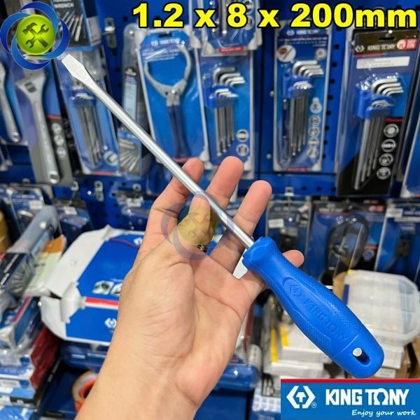 Vít dẹp Kingtony 14120808 1.2 x 8 x 200mm cán nhựa