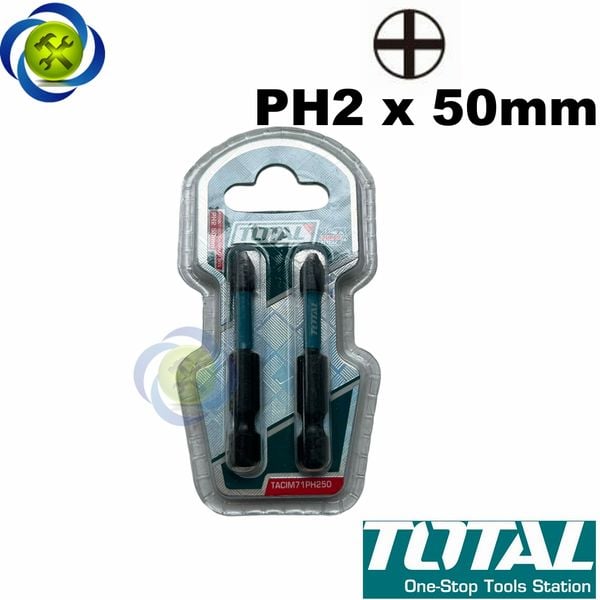 Bộ 2 mũi vít bake PH2 Total TACIM71PH250 dài 50mm