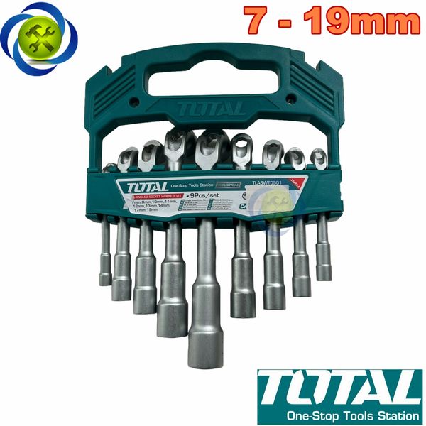 Bộ điếu Total TLASWT0901 có 9 chi tiết 7-19mm
