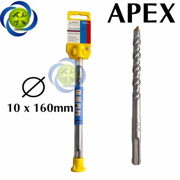 Mũi khoan bê tông 10mm APEX SDWV0210 10 x 160mm loại đầu gài