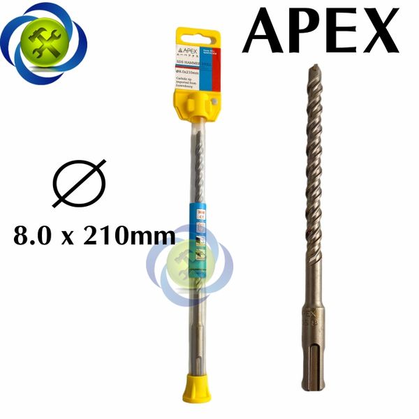 Mũi khoan bê tông 8mm APEX SDWV0308 8 x 210mm loại đầu gài