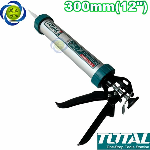 Súng bắn keo silicon thân nhôm Total THT20112 (300x51mm)