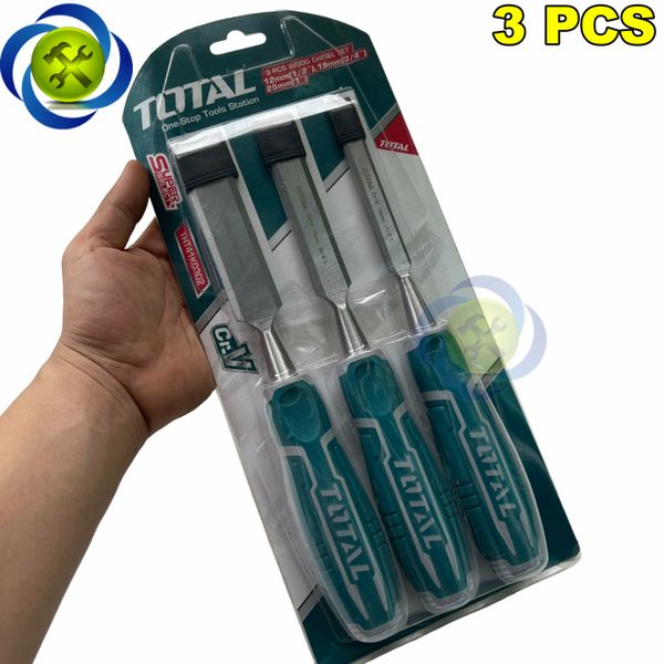 Bộ đục gỗ 3 chi tiết Total THT41K0302 kích thước (12-19-25mm)