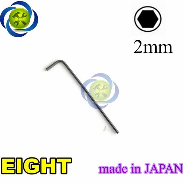 Lục giác chữ L 2mm JAPAN Eight 008-2 loại 2 đầu bằng kích thước 2mm x 17mm x 86mm