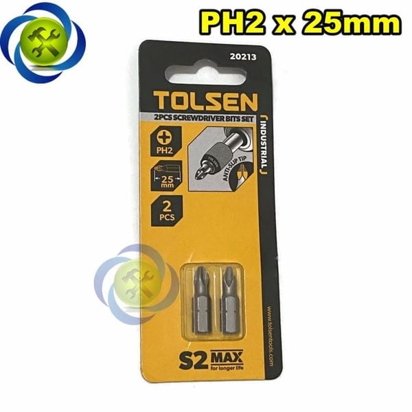 Mũi vít bake PH2 Tolsen 20213 ( 2 mũi x 25mm)