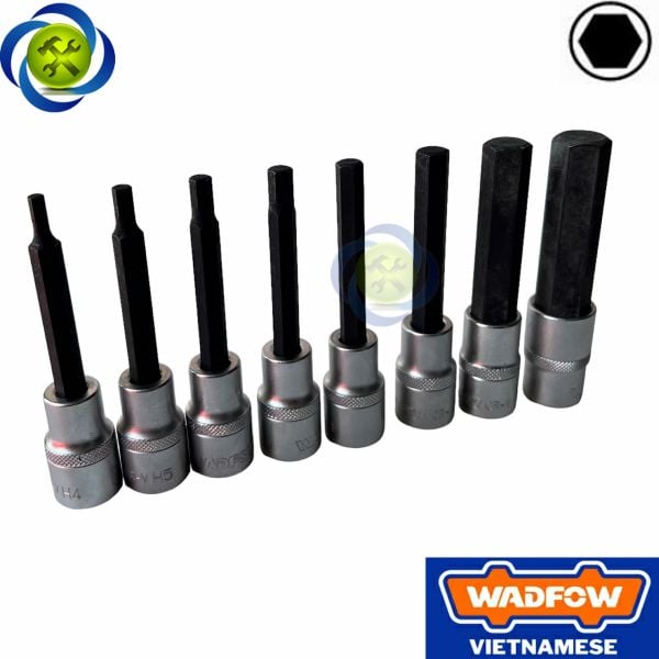 Đầu tuýp 1/2 ra đầu lục giác dài 100mm WADFOW WSC52XX các size (4-17mm)