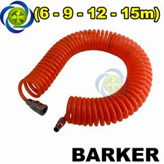 Dây hơi xoắn BAKER 5x8mm nhựa PU màu cam có các chiều dài (6-9-12-15mm)