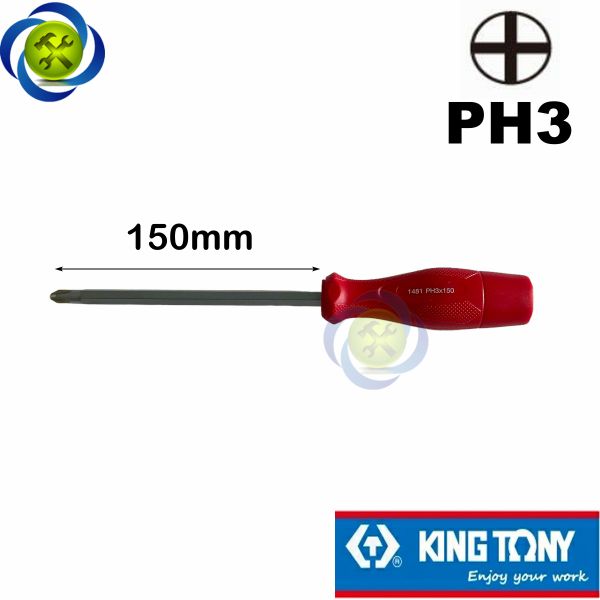 Vít đóng bake Kingtony 14810306 PH3 x 150mm cán đỏ