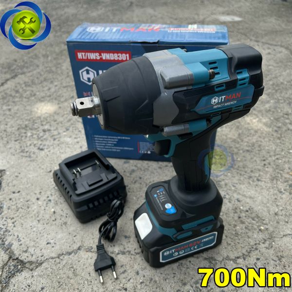 Máy siết bu lông đầu 1/2 HITMAN VND8301 lực siết 700Nm, không chổi than