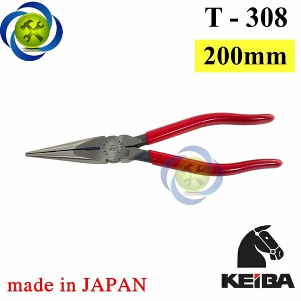 Kìm cắt mũi nhọn 200mm KEIBA T-308 Nhật Bản