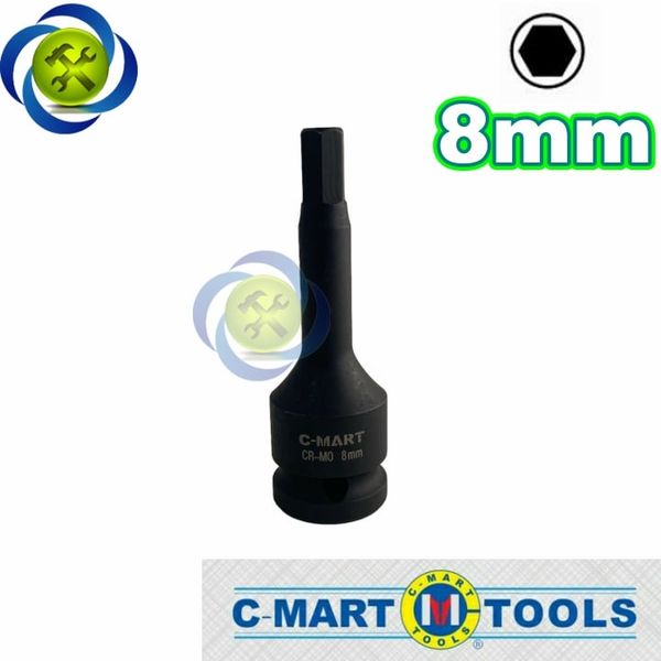 Tuýp lục giác đen 8mm C-mart F0049-H08 loại 1/2 dài 78mm