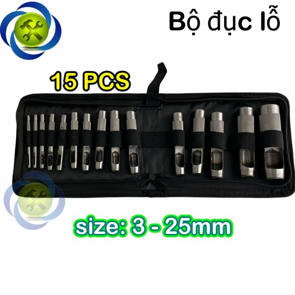 Bộ đục lỗ Đài Loan 15 chi tiết 3-25mm ĐL-325