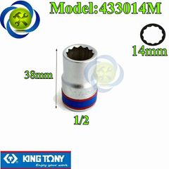 (ĐỦ SIZE) Tuýp 1/2 KINGTONY 4330 loại ngắn 12 cạnh màu trắng