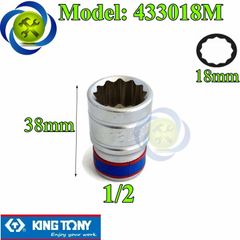 (ĐỦ SIZE) Tuýp 1/2 KINGTONY 4330 loại ngắn 12 cạnh màu trắng