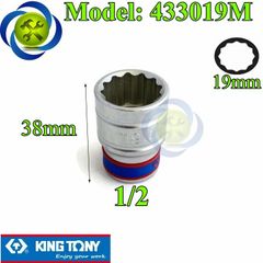 (ĐỦ SIZE) Tuýp 1/2 KINGTONY 4330 loại ngắn 12 cạnh màu trắng