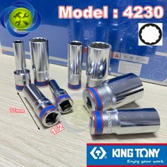 (ĐỦ SIZE) Tuýp  1/2 KINGTONY 4230 loại 12 cạnh màu trắng dài 77mm