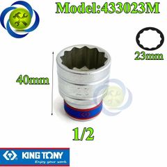 (ĐỦ SIZE) Tuýp 1/2 KINGTONY 4330 loại ngắn 12 cạnh màu trắng