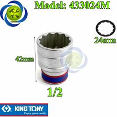 (ĐỦ SIZE) Tuýp 1/2 KINGTONY 4330 loại ngắn 12 cạnh màu trắng