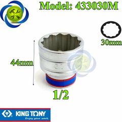 (ĐỦ SIZE) Tuýp 1/2 KINGTONY 4330 loại ngắn 12 cạnh màu trắng